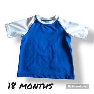 18m Wonder Nation Rashguard Swim Shirt Blue